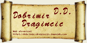 Dobrimir Draginčić vizit kartica